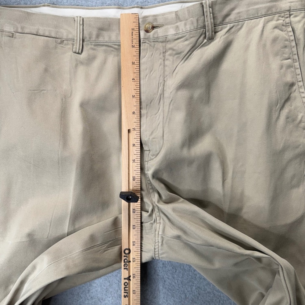 Polo Ralph Lauren Chino Pants Mens 40x29 Tan Classic Fit Cotton Twill Talon Zip - Picture 11 of 11